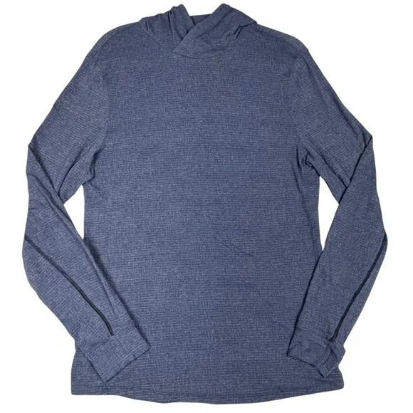 Lululemon Men’s Blue Pullover Lightweight Long Sleeve Hooded Top - Picture 1 of 14